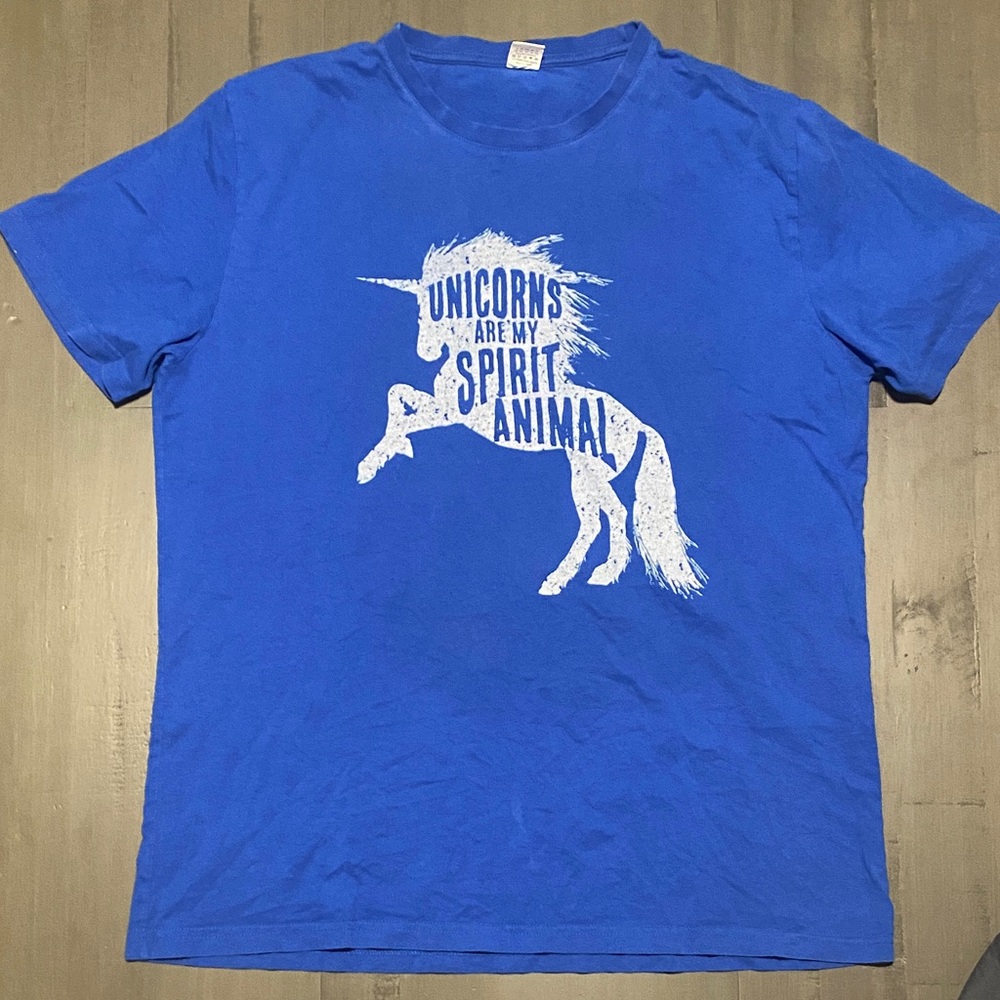 Blue Unicorn Graphic T-Shirt